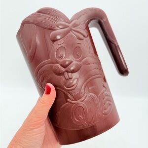 Vintage Nesquik brown plastic Milk Pitcher Jug Nestlé | Nesquik milk holder |